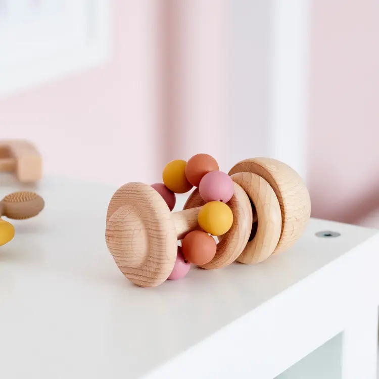 Tickit Silisoft Kralen bijtspeelgoed - Aardekleuren