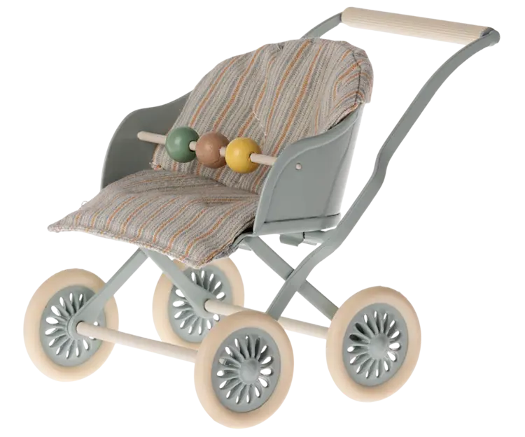 Maileg  Wandelwagen - Baby muis- Blauw