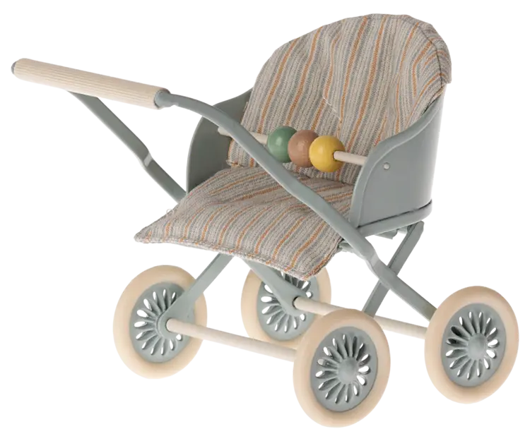 Maileg  Wandelwagen - Baby muis- Blauw
