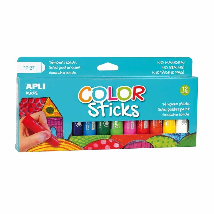 Apli Color Sticks - Verfstiften - set van 12