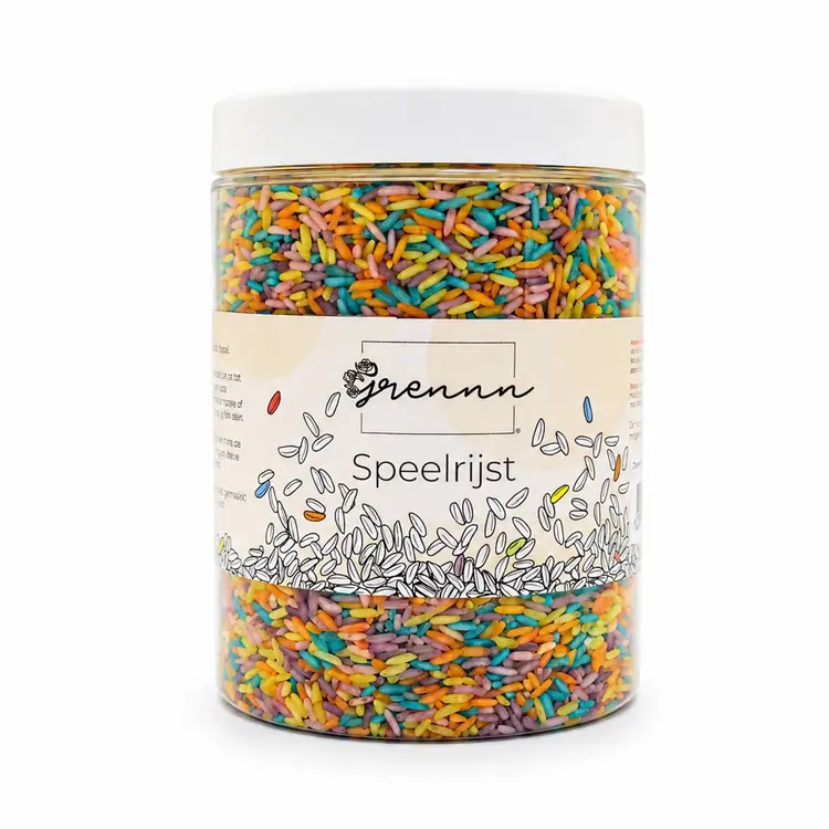 Grennn Speelrijst - Wave Pastel - 750 gram