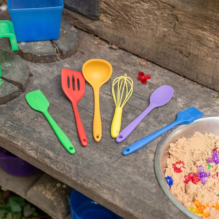 Tickit rainbow silicone Utensils set