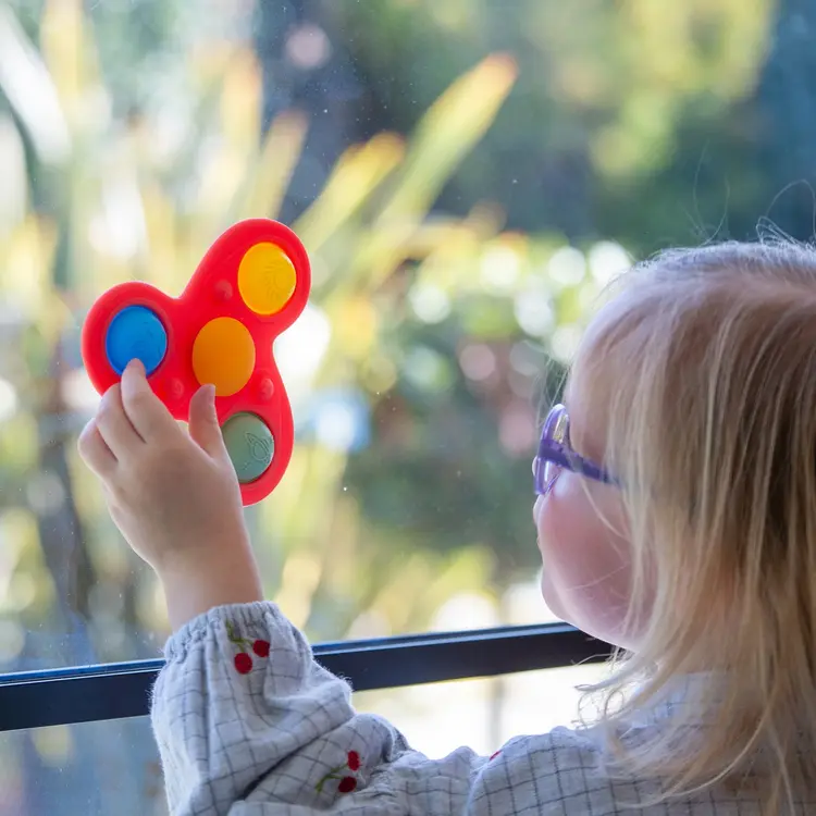 Tickit Silisoft Jumbo Spinner - rainbow