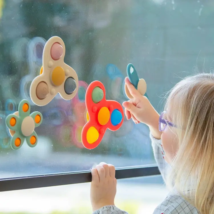 Tickit Silisoft Jumbo Spinner - rainbow