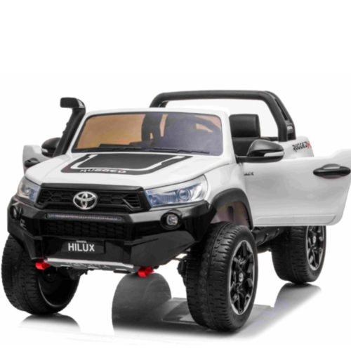 Toyota kinderauto Toyota Hi-Lux 12V 2 Persoons Kinderauto Wit Toyota kinderauto Toyota Hi-Lux 12V 2 Persoons Kinderauto Wit