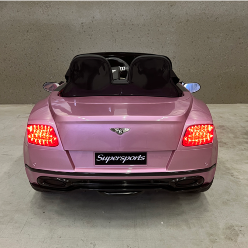 Bentley kinderauto Bentley Continental 12V 2-persoons Kinderauto Metallic Roze