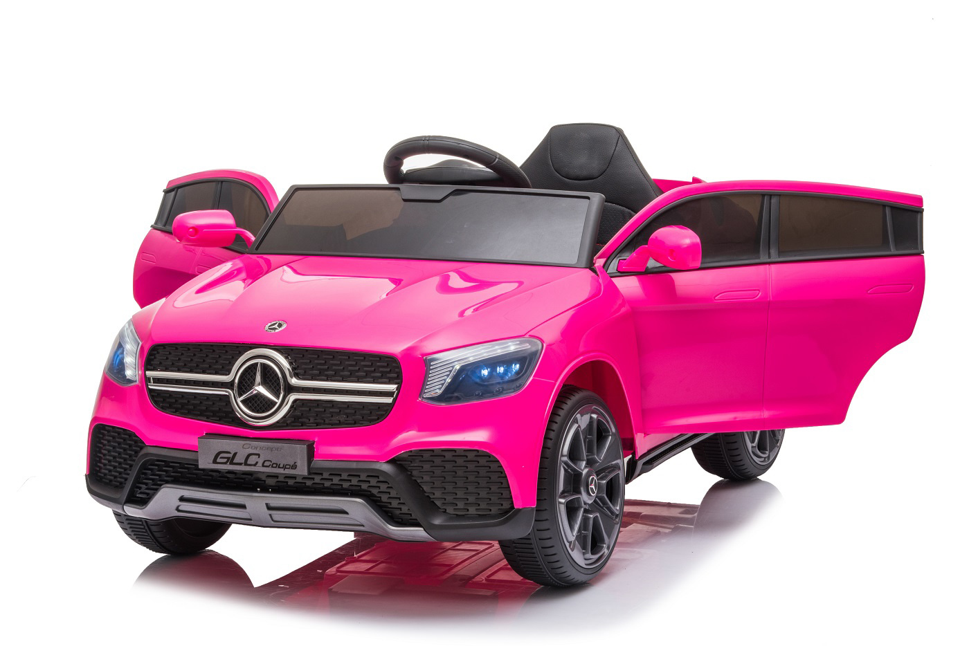 Legende gips kast Mercedes GLC63 Coupe AMG 12V kinderauto roze - Kidsrides