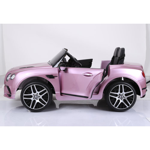 Bentley kinderauto Bentley Continental 12V 2-persoons Kinderauto Metallic Roze