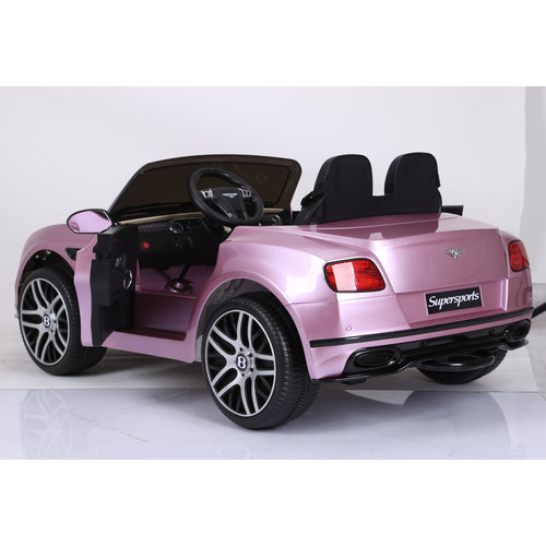 Bentley kinderauto Bentley Continental 12V 2-persoons Kinderauto Metallic Roze