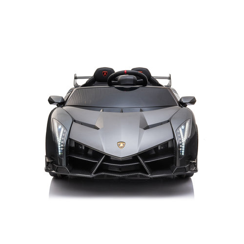 Lamborghini kinderauto Lamborghini Veneno 12V 2 Persoons Elektrische Kinderauto Metallic Grijs