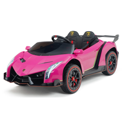 Lamborghini kinderauto Lamborghini Veneno 12V 2 Persoons Elektrische Kinderauto Roze Lamborghini kinderauto Lamborghini Veneno 12V 2 Persoons Elektrische Kinderauto Roze