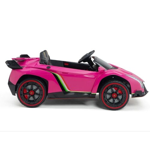 Lamborghini kinderauto Lamborghini Veneno 12V 2 Persoons Elektrische Kinderauto Roze Lamborghini kinderauto Lamborghini Veneno 12V 2 Persoons Elektrische Kinderauto Roze