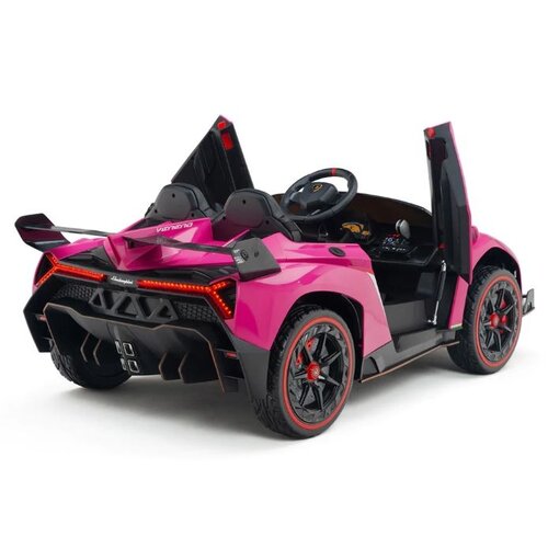 Lamborghini kinderauto Lamborghini Veneno 12V 2 Persoons Elektrische Kinderauto Roze Lamborghini kinderauto Lamborghini Veneno 12V 2 Persoons Elektrische Kinderauto Roze