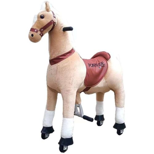 Pony Ride, rijdend speelgoed paard licht bruin, SMALL