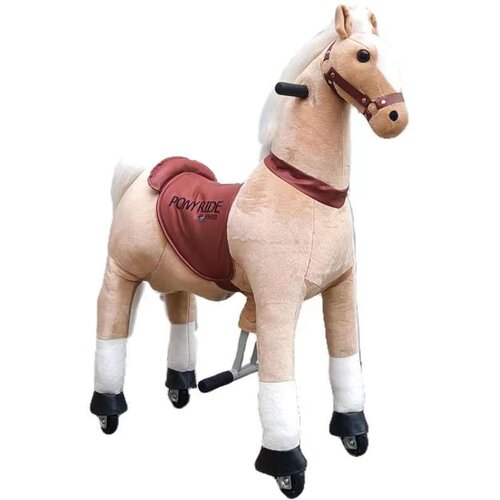 Pony Ride, rijdend speelgoed paard licht bruin, SMALL