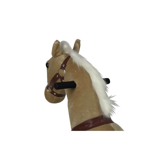 Pony Ride, rijdend speelgoed paard licht bruin, SMALL