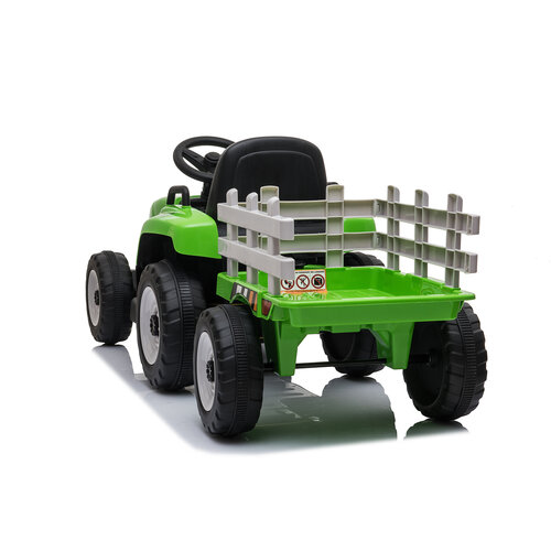 Elektrische kindertractor met aanhanger 12V Groen Elektrische kindertractor met aanhanger 12V Groen