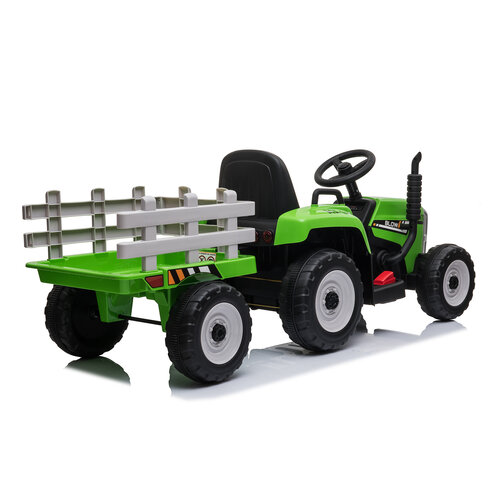Elektrische kindertractor met aanhanger 12V Groen Elektrische kindertractor met aanhanger 12V Groen
