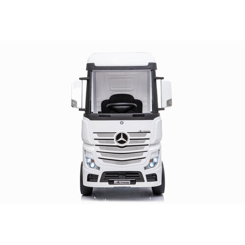 Mercedes kinderauto Mercedes Actros 12V kindervrachtwagen wit