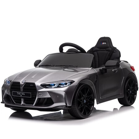 BMW kinderauto BMW M4 12V Kinderauto metallic Grijs