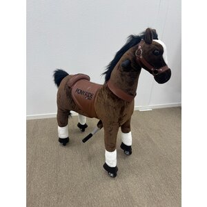 Pony Ride, rijdend speelgoed paard donkerbruin, MEDIUM