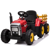 Elektrische kindertractor met aanhanger 12V Rood
