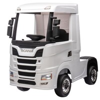 Scania 500R 12V Elektrische kindervrachtwagen Wit