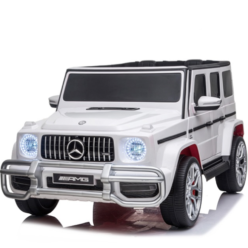 Mercedes kinderauto RETOURDEAL Mercedes G63 12V 2-persoons kinderauto Wit Mercedes kinderauto RETOURDEAL Mercedes G63 12V 2-persoons kinderauto Wit