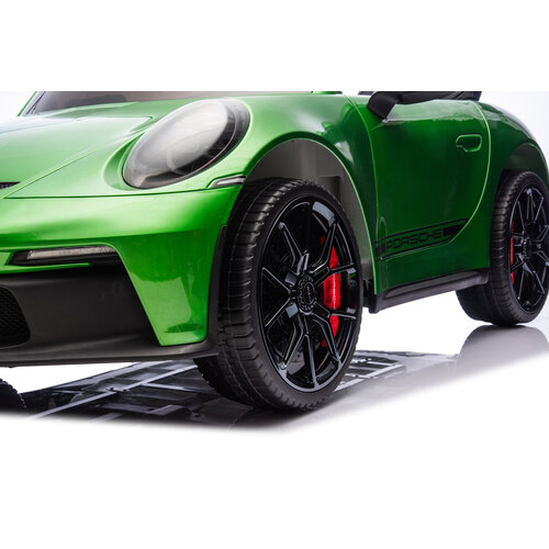 Porsche Kinderauto Porsche 911 GT3 24V 2-persoons kinderauto metallic Groen Porsche Kinderauto Porsche 911 GT3 24V 2-persoons kinderauto metallic Groen
