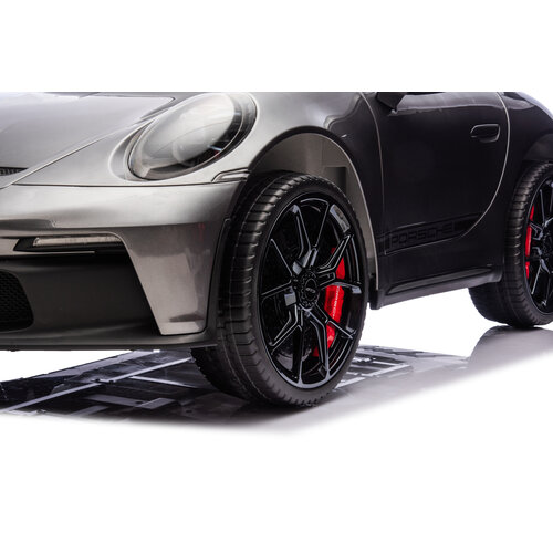 Porsche Kinderauto Porsche 911 GT3 24V 2-persoons kinderauto metallic Grijs Porsche Kinderauto Porsche 911 GT3 24V 2-persoons kinderauto metallic Grijs