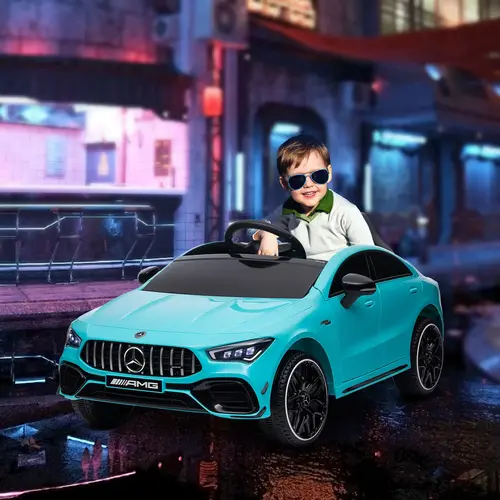 Mercedes kinderauto Mercedes CLA45 AMG 12V Kinderauto Lichtblauw