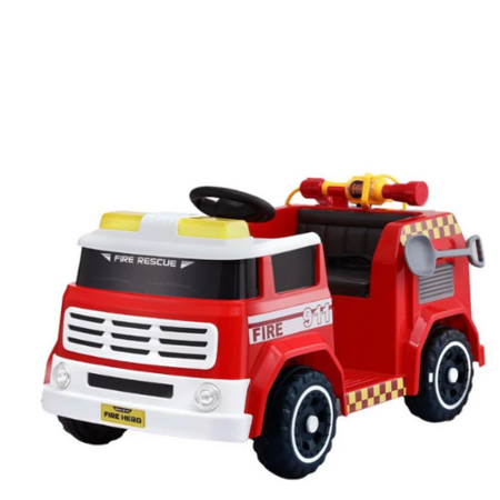 Brandweer kinderauto 12V Rood