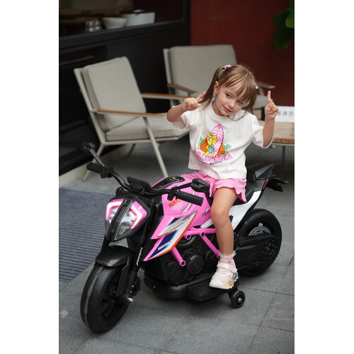 KTM Kindermotor KTM 1290 Superduke kindermotor 12V Roze