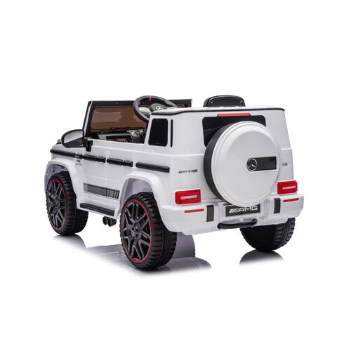 Mercedes kinderauto Mercedes G63 AMG Cabrio 12V Kinderauto Wit Mercedes kinderauto Mercedes G63 AMG Cabrio 12V Kinderauto Wit