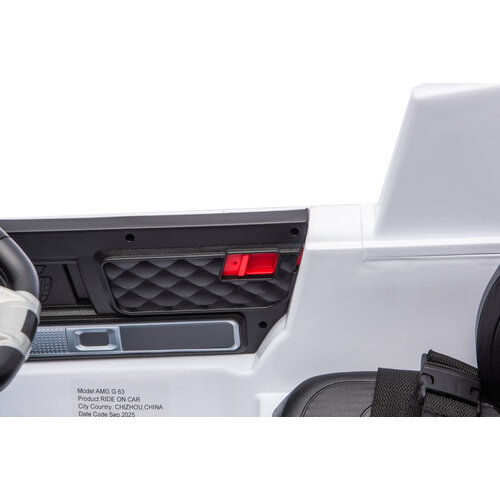 Mercedes kinderauto Mercedes G63 AMG Cabrio 12V Kinderauto Wit Mercedes kinderauto Mercedes G63 AMG Cabrio 12V Kinderauto Wit