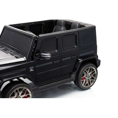 Mercedes kinderauto Mercedes g63 12V 2-persoons kinderauto metallic zwart Mercedes kinderauto Mercedes g63 12V 2-persoons kinderauto metallic zwart
