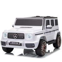Mercedes G63 12V 2-persoons kinderauto Wit