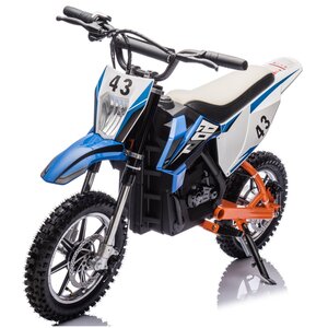 FINOOS Elektrische kindermotor Dirtbike Cross Motor 36V 500W Blauw - Oranje