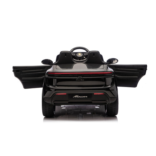 Porsche Kinderauto Porsche Macan 12V kinderauto Metallic Zwart