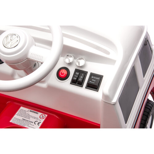 Volkswagen kinderauto Volkswagen T-1 busje 12V kinderauto Rood