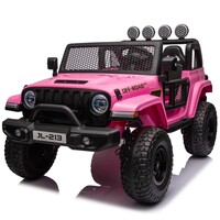 Jeep elektrische 2 persooons kinderauto Roze