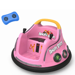 Elektrische kinderauto Bumper Car Angry Birds 6V Roze