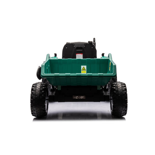 Elektrische kindertractor met aanhanger 24V Groen
