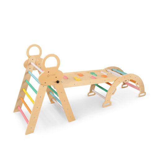 FINOOS FINOOS Klimrek - Klimdriehoek - Klimboog - Glijbaan - Montessori - Houten Speelgoed - Regenboog FINOOS FINOOS Klimrek - Klimdriehoek - Klimboog - Glijbaan - Montessori - Houten Speelgoed - Regenboog