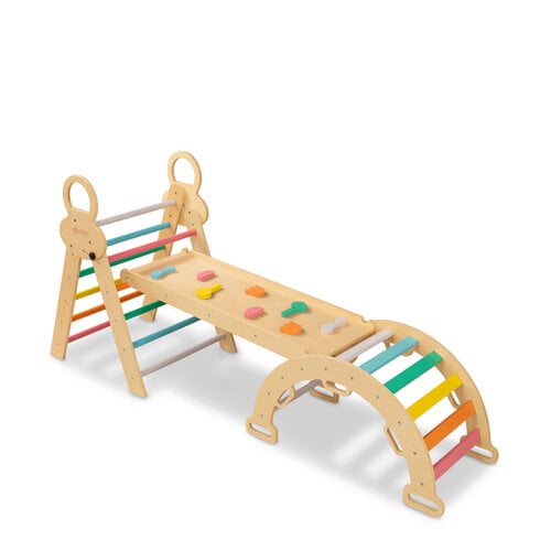 FINOOS FINOOS Klimrek - Klimdriehoek - Klimboog - Glijbaan - Montessori - Houten Speelgoed - Regenboog FINOOS FINOOS Klimrek - Klimdriehoek - Klimboog - Glijbaan - Montessori - Houten Speelgoed - Regenboog