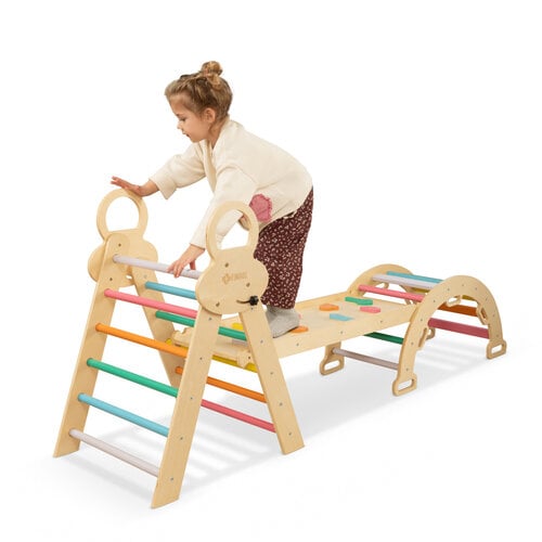 FINOOS FINOOS Klimrek - Klimdriehoek - Klimboog - Glijbaan - Montessori - Houten Speelgoed - Regenboog FINOOS FINOOS Klimrek - Klimdriehoek - Klimboog - Glijbaan - Montessori - Houten Speelgoed - Regenboog
