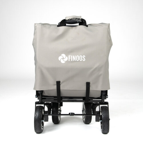 FINOOS - Bolderkar - Bolderwagen opvouwbaar - dakje - extra's - Grijs