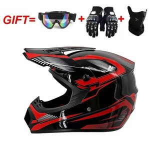 Helm + sjaal & handschoenen | maat XS 49-50 Rood