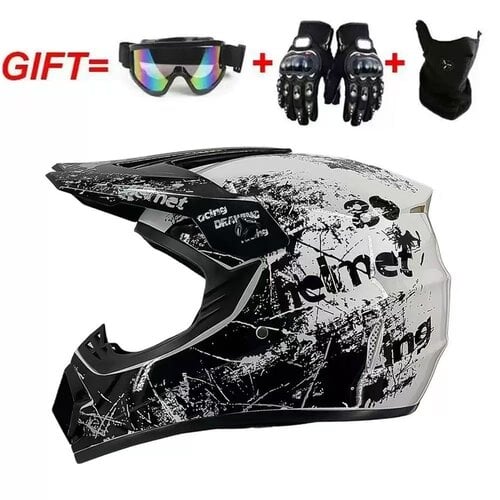 Helm + sjaal & handschoenen | maat XS 49-50 Zwart