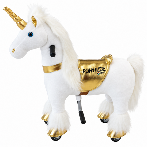 Pony Ride, rijdend speelgoed eenhoorn wit, SMALL Pony Ride, rijdend speelgoed eenhoorn wit, SMALL
